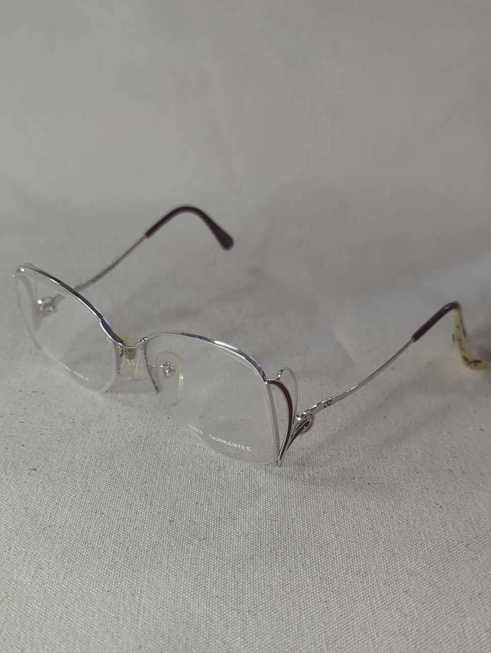 Silver Rimless Eyeglasses - Elegant Clear Lens